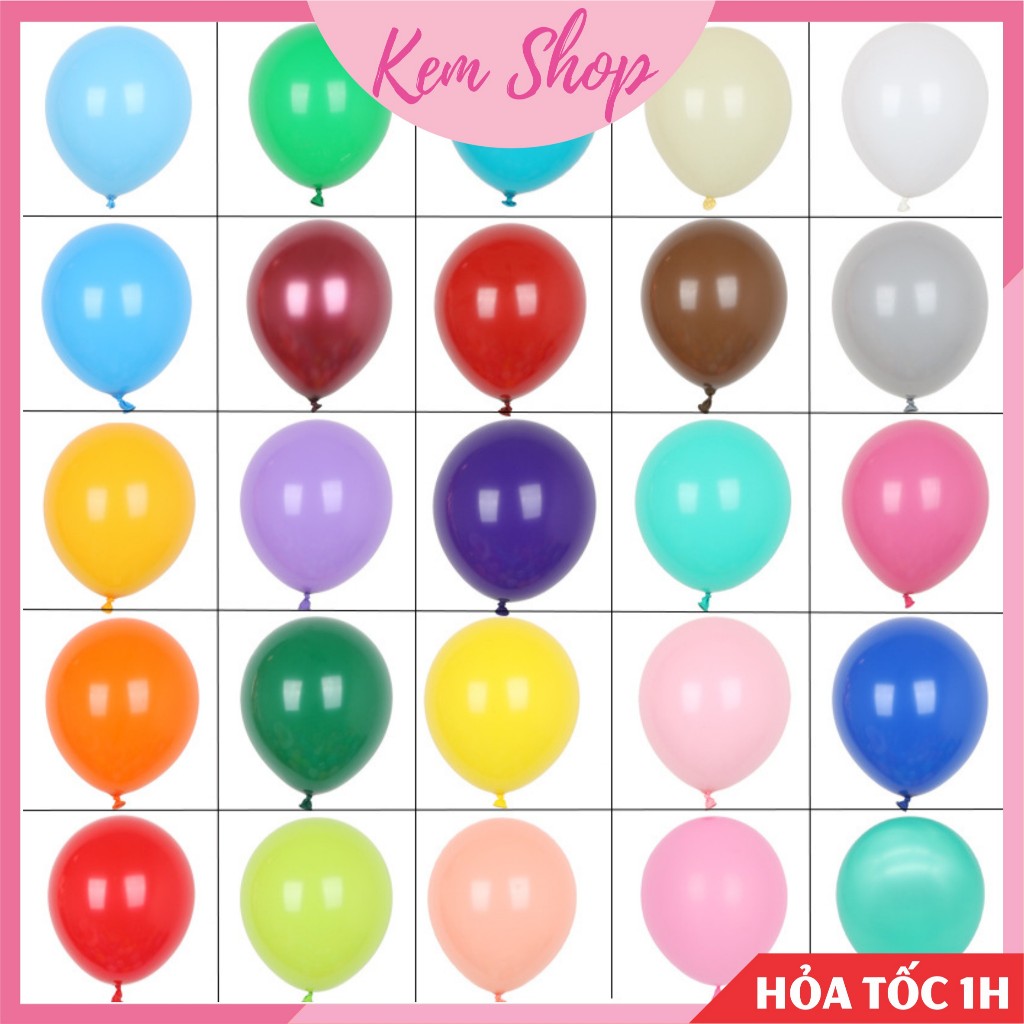 Set 50 bóng bay 10'' trang trí sinh nhật, sự kiện, khai trương, đám cưới, kỷ yếu - K176