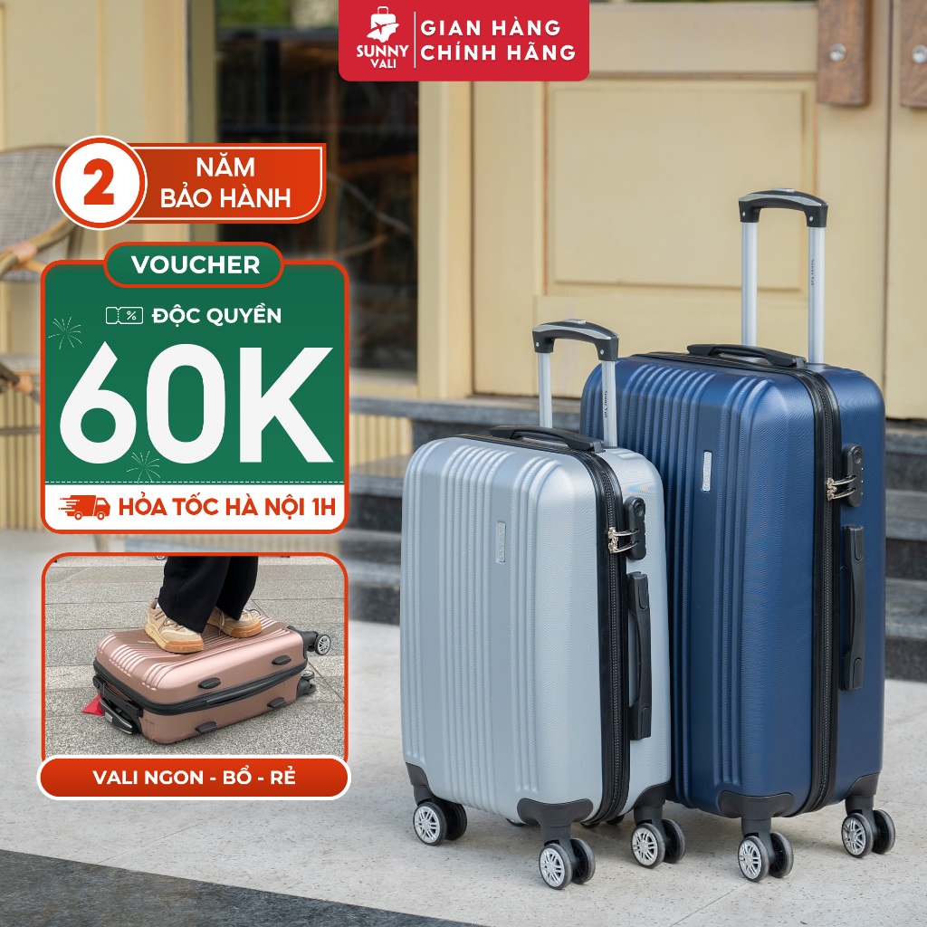 Vali du lịch SUNNY TONAGO - TG516 vali kéo size 20/24 inch, xách tay/kí ...
