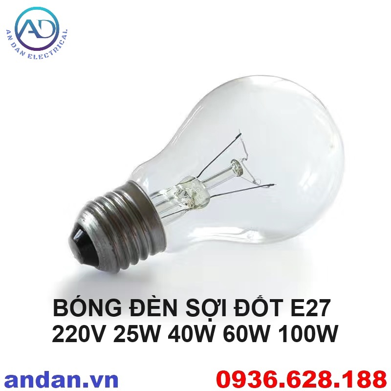 Bóng đèn sợi đốt, Bóng dây tóc 220V E27 25W 40W 60W 100W | Shopee Việt Nam