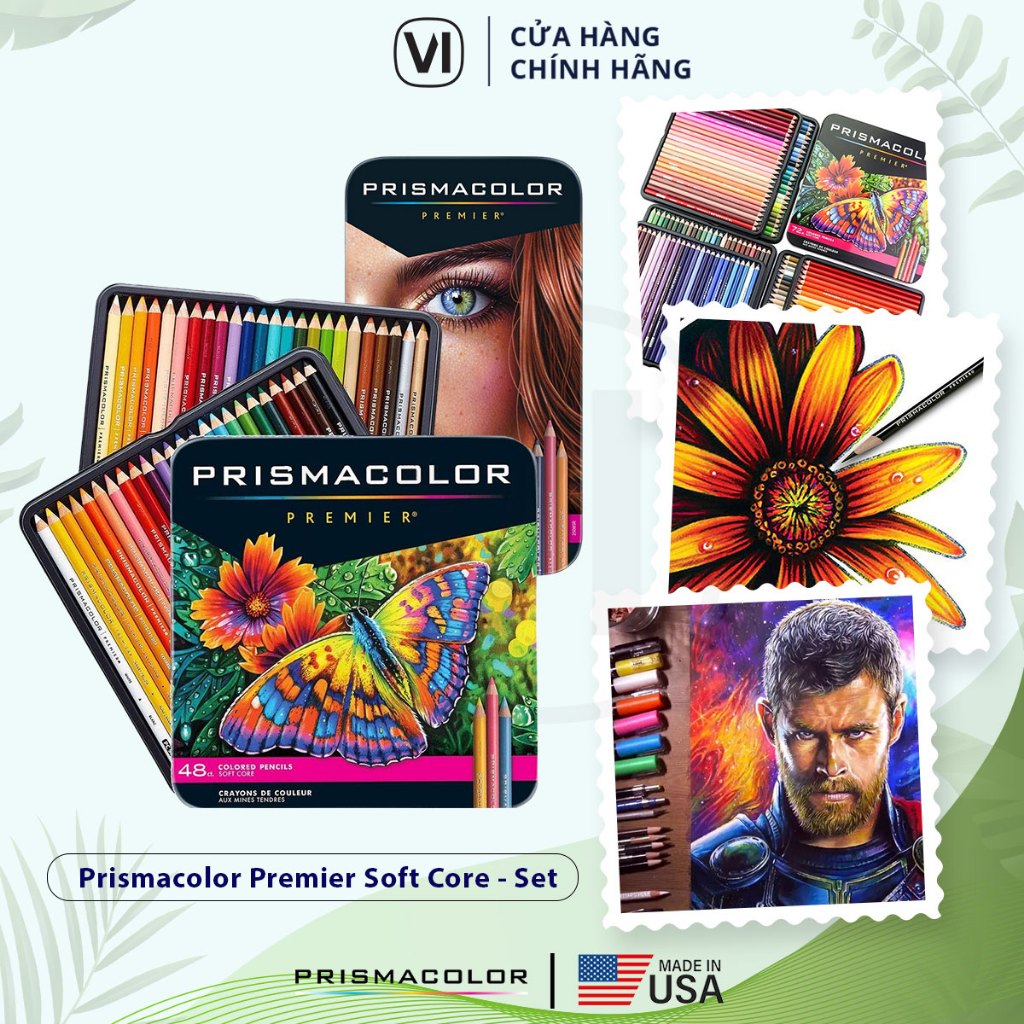 Bộ bút chì màu 12/24/36/48/72 cao cấp Prismacolor Premier Colored