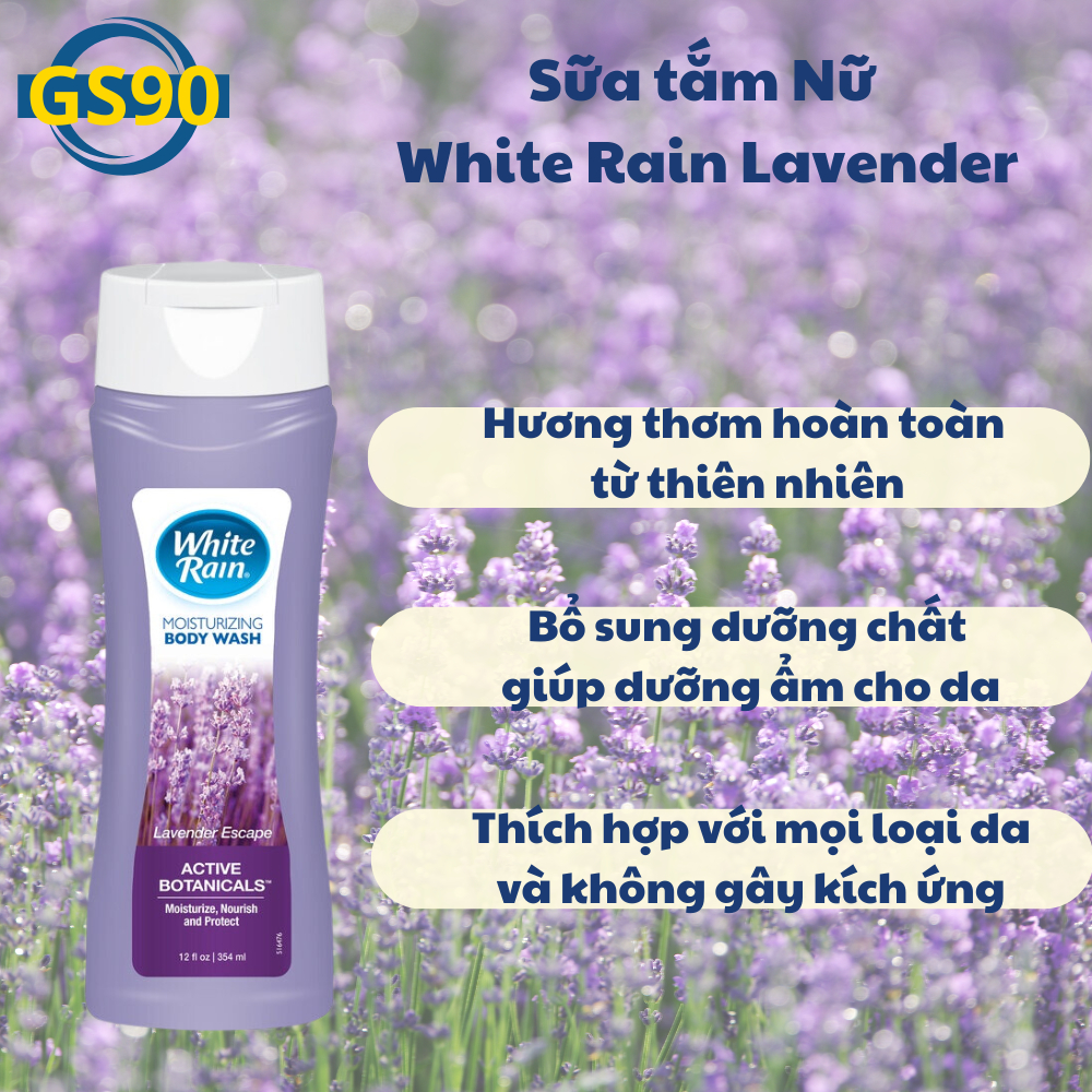 Sữa Tắm Dưỡng Ẩm Nữ Mỹ White Rain Body Wash 354ml, Hương Thơm Mát Và Bảo Vệ Da