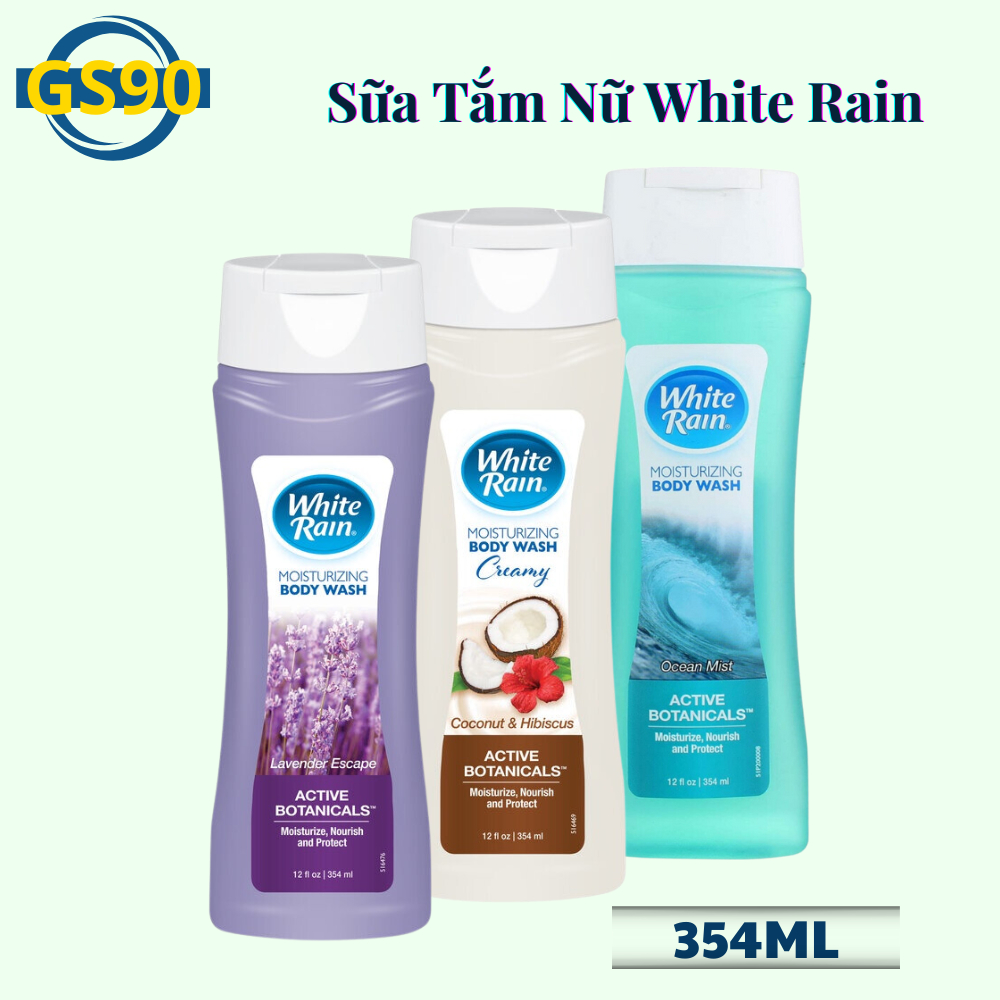 Sữa Tắm Dưỡng Ẩm Nữ Mỹ White Rain Body Wash 354ml, Hương Thơm Mát Và Bảo Vệ Da