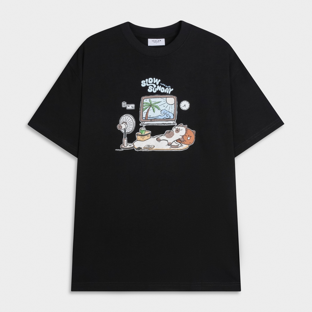 Ảnh Áo Thun Teelab Slow Sunday T-Shirt Unisex Form Oversize Local Brand TS270 1