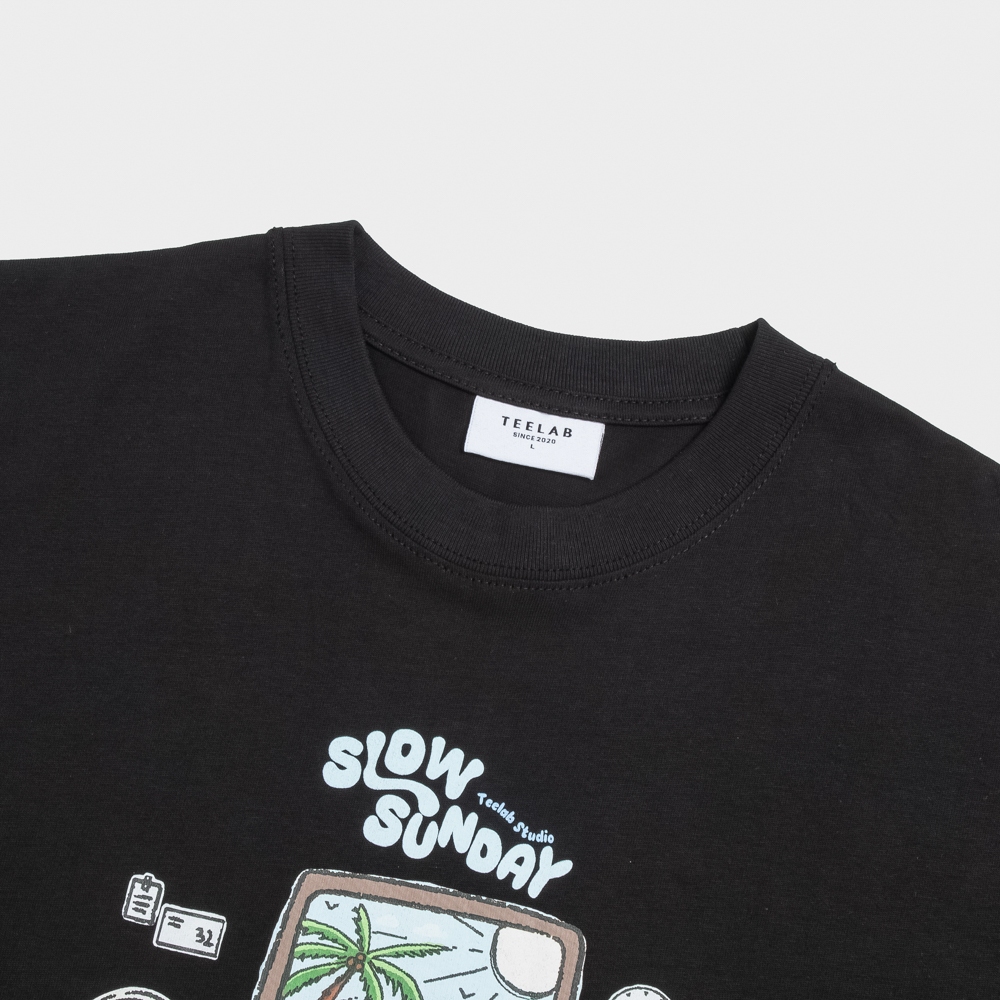 Ảnh Áo Thun Teelab Slow Sunday T-Shirt Unisex Form Oversize Local Brand TS270 4