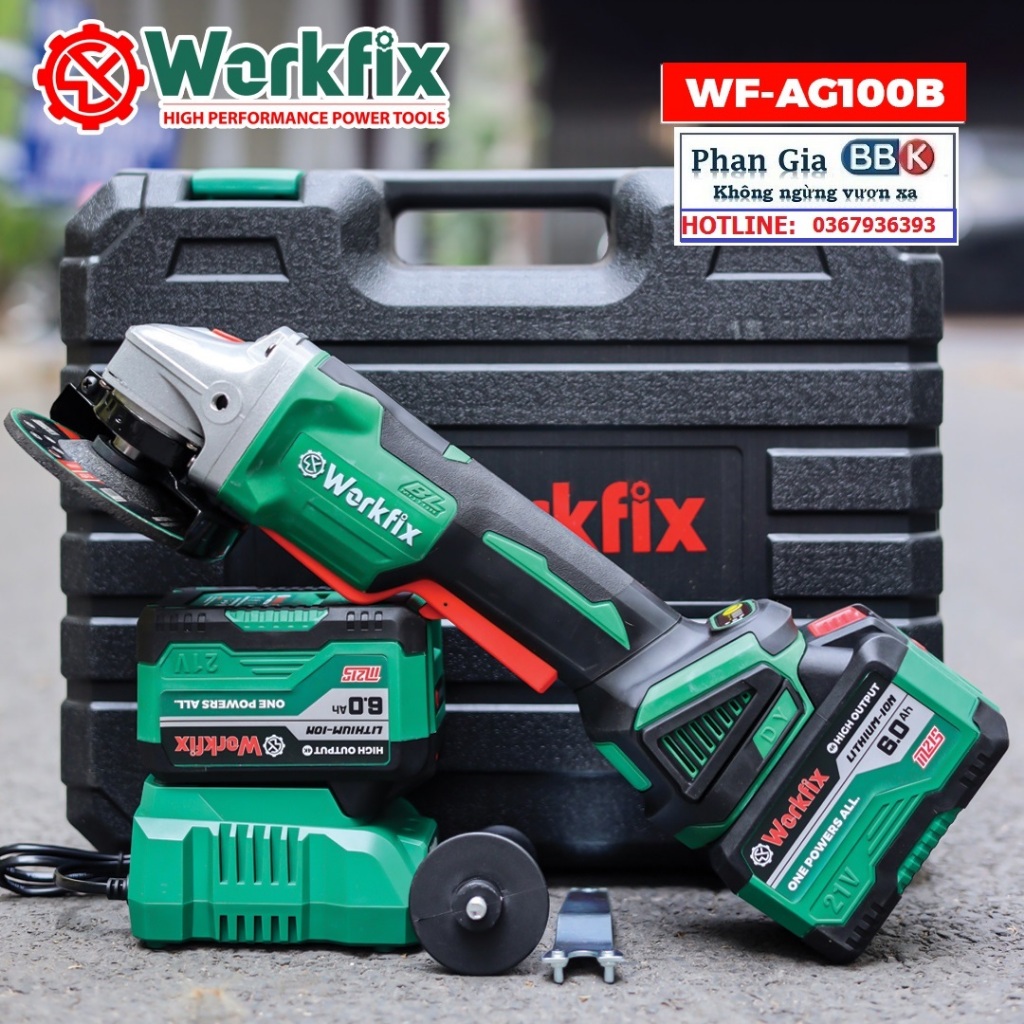 MÁY MÀI WORKFIX PIN 15 CELL (WF-AG100B)- HÀNG CHẤT LƯỢNG CAO-CHỐNG KHỞI ...