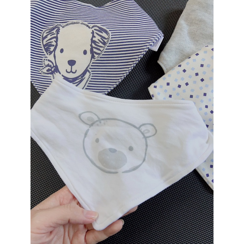 Yếm Tam Giác Cho Bé Trai Bé Gái NB-18M Xuất Dư Xịn Cotton Thấm Hút Nước Dãi Keinnier X04-152 C6104