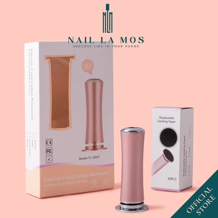 Máy chà gót chân TL-DS01 chính hãng (bảo hành thân máy 6 tháng) - Hộp 60 miếng nhám mài gót chuyên dụng ngành Nails Spa
