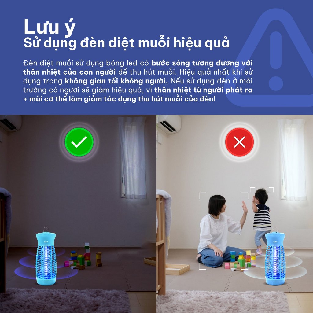 Ảnh Đèn Bắt Muỗi Côn Trùng COMET CM069 6W Đa Năng, Thiết Kế Gọn, Hiệu Quả, An Toàn 4