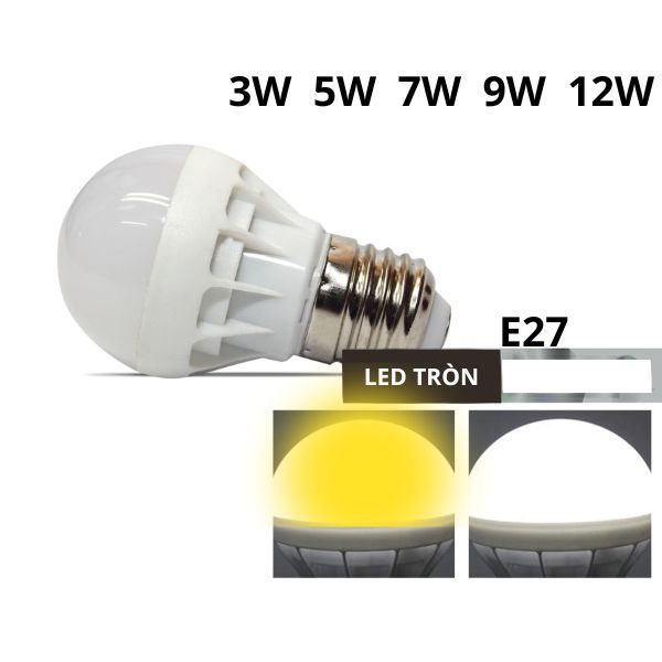 Bóng Đèn LED Buld ( Nấm) 3w 5w 7w 9w 12w | Shopee Việt Nam