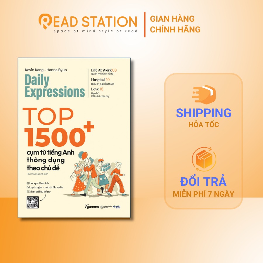 Ảnh Sách: Top 1500+ Cụm Từ Tiếng Anh Thông Dụng Theo Chủ Đề - Daily Expressions - Tặng Kèm File Luyện 2