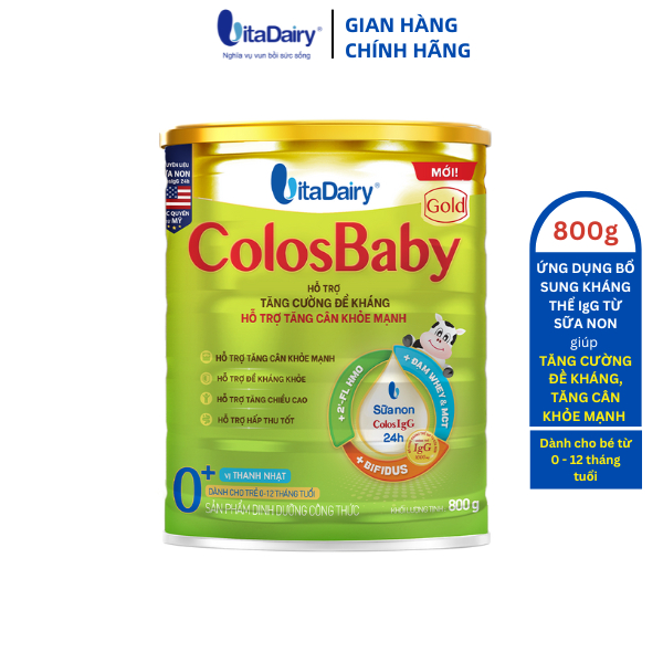Ảnh Sữa non ColosBaby Gold 0+ 800g (Mới), sữa bột giúp tăng cường đề kháng, tăng cân khỏe mạnh - VitaDairy 4