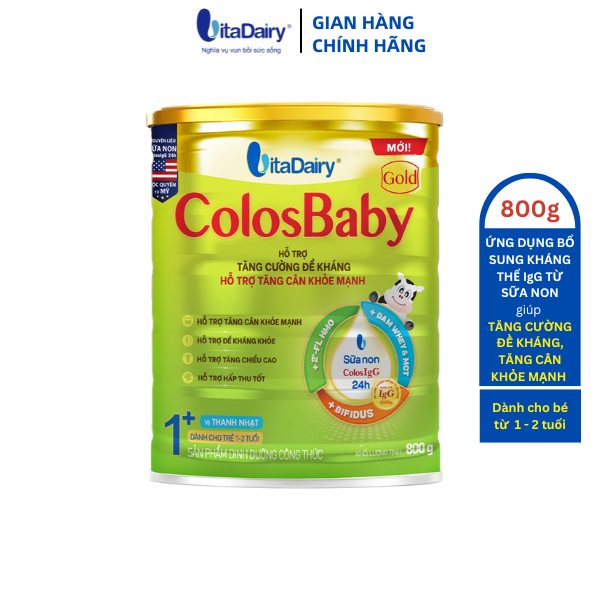Ảnh Sữa non ColosBaby Gold 1+ 800g (Mới), sữa bột giúp tăng cường đề kháng, tăng cân khỏe mạnh - VitaDairy 3