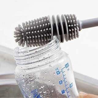 T&T0077 Cọ rửa ly silicon thuỷ tinh bình sữa có tay cầm dài sử dụng bền bỉ an toàn đa năng