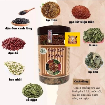 Trà Gạo Lứt Xạ Đen Ngũ Cốc giảm cân,Trà Xạ Đen mix 8 vị thanh lọc cơ thể,đóng Hũ Nhựa 500gr