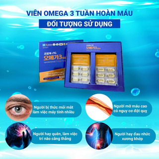 [ HÀNG MỚI] VIÊN OMEGA 3 TUẦN HOÀN MÁU HỘP 60 VIÊN