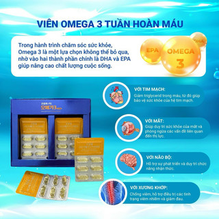 [ HÀNG MỚI] VIÊN OMEGA 3 TUẦN HOÀN MÁU HỘP 60 VIÊN