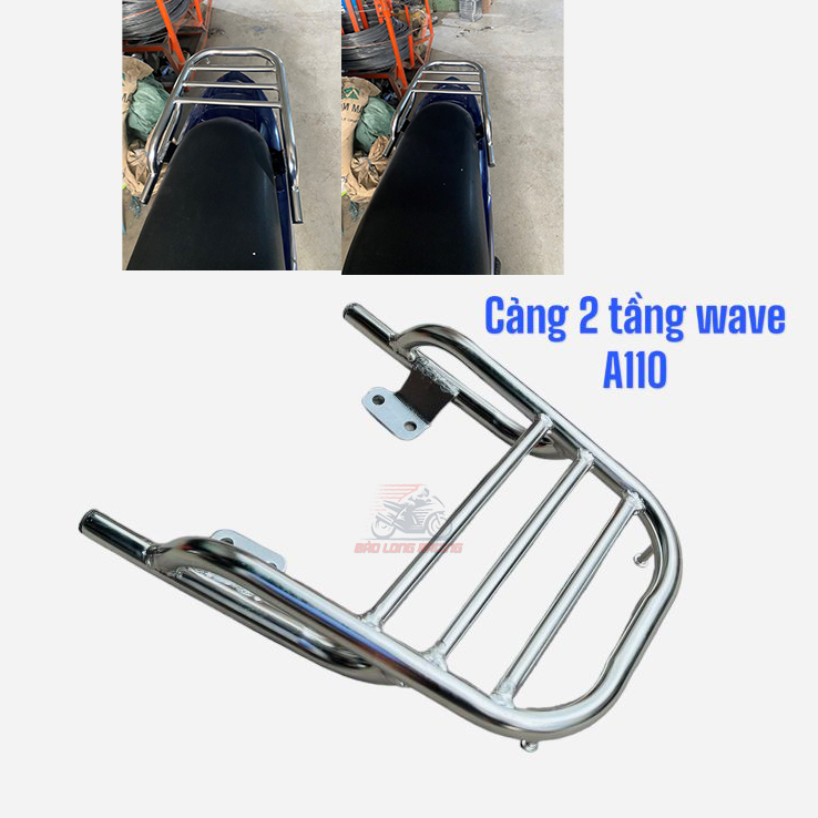 Cảng sau INOX 2 tầng gắn Wave A110 s110 RSX110 hàng chất lượng