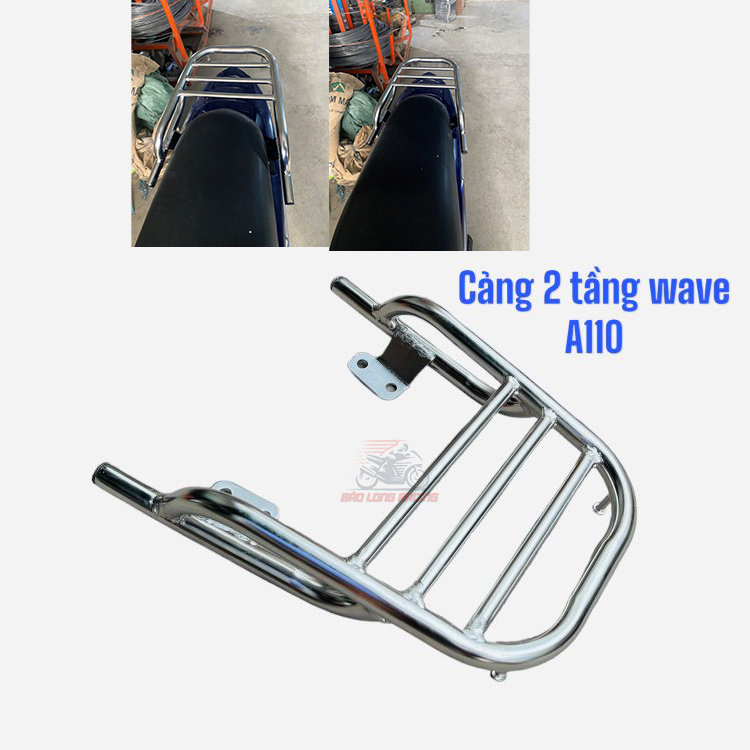 Cảng sau INOX 2 tầng gắn Wave A110 s110 RSX110 hàng chất lượng