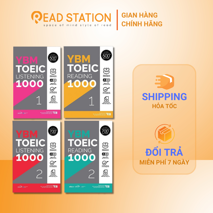 Ảnh Sách Bộ: YBM TOEIC 1000: Reading (1-2) + Listening (1-2) (Combo/Lẻ 4 Cuốn) 2
