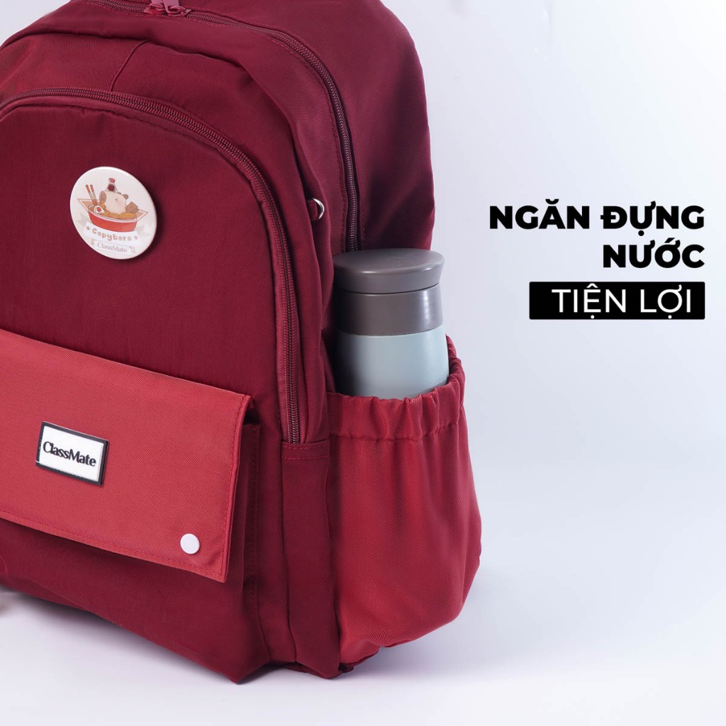 Balo Đi Học Classmate Balo Capybara Chống Nước, Cặp Nhiều Ngăn Nhẹ, Chất Liệu Thoáng Khí, Để Vừa Laptop 16inch CL-SB0006