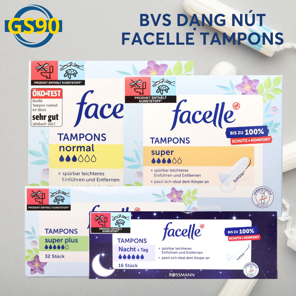 Băng vệ sinh Tampons Facelle Super Plus Băng vệ sinh dạng nút Hàng