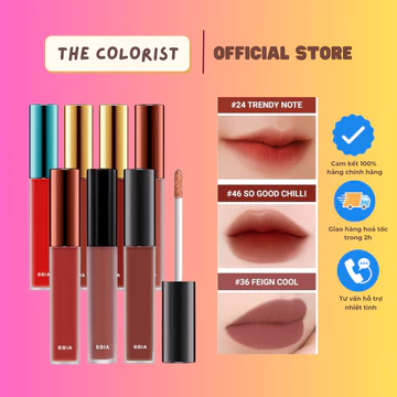 Son Kem Lì, Lên Màu Siêu Chuẩn Bbia Last Velvet Lip Tint 5g