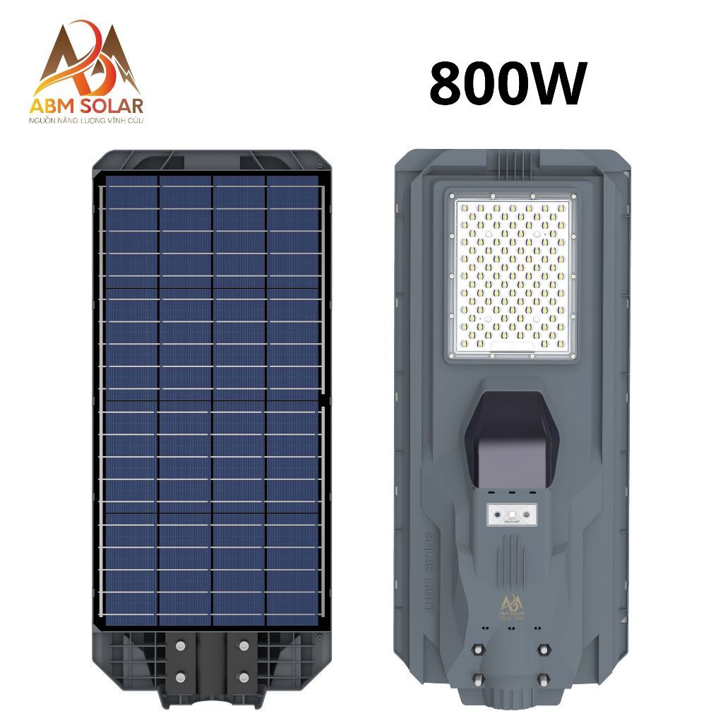 [1200W] Đèn Đường Năng Lượng Mặt Trời Tấm Pin Liền ABMSOLAR, Chất Liệu Nhựa ABS Cao Cấp, Chống Nước IP68