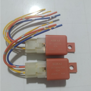 Rơ le dây Sihai 4 chân kèm giắc điện 12v và 24v. (Giá 1 chiếc)