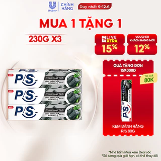 Bộ 3 Kem đánh răng P/S Răng Trắng Hơn Sau 7 Ngày 230g/hộp