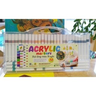 Bộ Bút lông màu Acrylic, Acrylic Marker 12/36/48/72 màu, bút lông vẽ đa chất liệu - COLORMATE