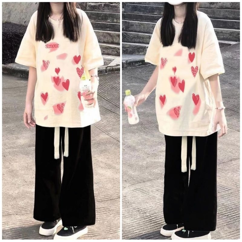 Tổng Hợp Sét Bộ Quần Ống Suông Dây Rút Bản To + Mix Áo Phông Form Rộng Tay Lỡ Unisex