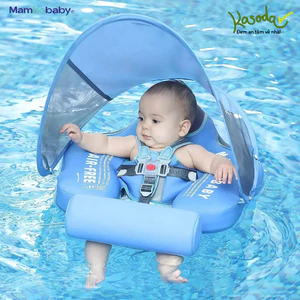 Phao bơi không bơm hơi PHAO NGỰC cho bé từ 3 tháng 1 2 tuổi phao chống lật đai an toàn Mambobaby
