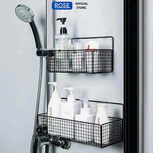 Rổ lưới sắt Đa Năng treo tường siêu chắc đựng vật dụng tiện lợi. kèm 2 miếng dính siêu chắc