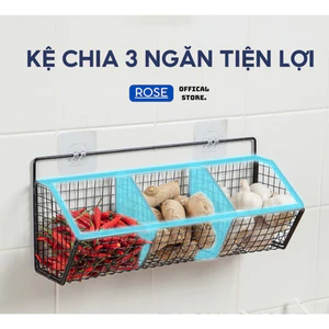 Kệ Gia Vị Dán Tường, Đựng Hành Tỏi Tiện Ích, Không cần khoan đục, Tặng Kèm Miếng Dán