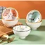 BÁT SỨ ĂN CƠM HÌNH THÚ 6 CÁI, SET CAO CẤP KÈM ĐŨA, Chén Gốm Sứ Dễ Thương Cho Mọi Nhà