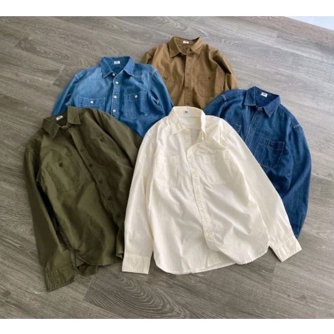 (Sale) Áo sơmi jean, kaki Uniql0* unisex - dư xịn