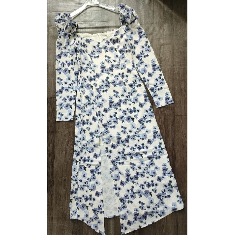 (Sale.BomoHouse) Đầm hoa dài cổ vuông xẻ đùi LoveRepublic* xuất Nga - dư xịn
