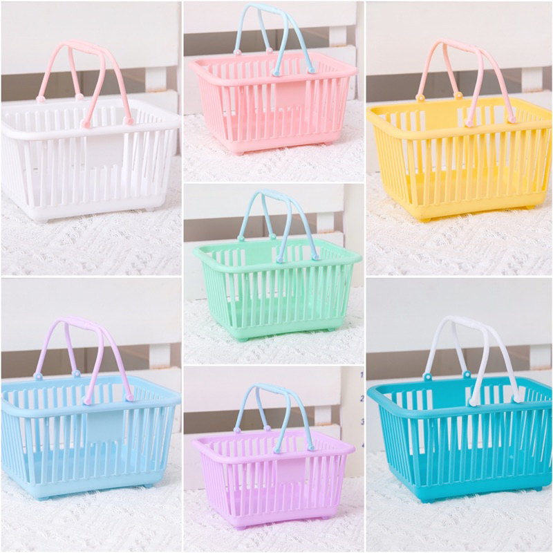 Rổ Giỏ Nhựa Mini Có Quai Đáng Yêu Đựng Bút Đồ Lặt Vặt Đa Năng | Shopee ...