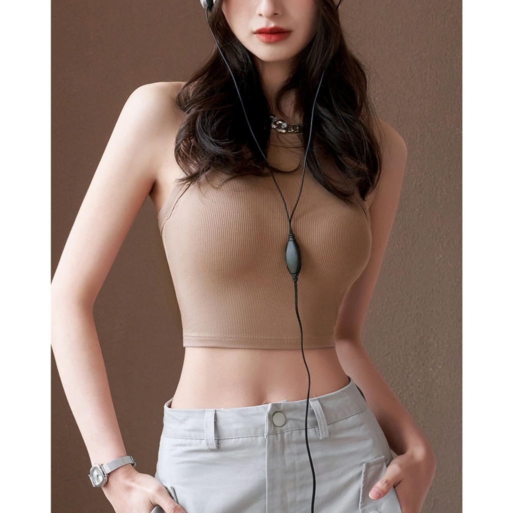 Áo Ba Lỗ Nữ Cotton, Áo Hai Dây Có Đệm Mút Mềm Tập Gym Yoga Co Giãn Thoáng Khí LA032
