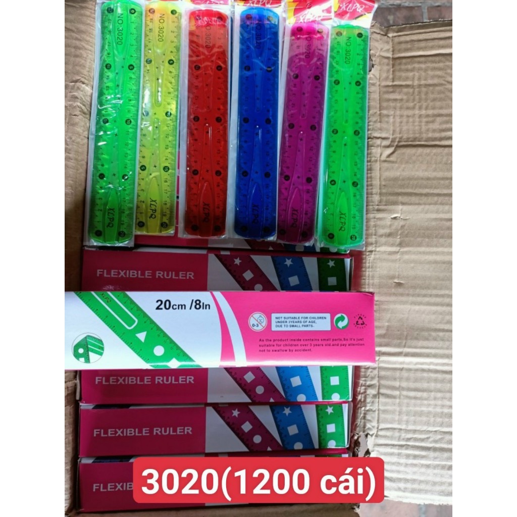 combo 5 Thước kẻ dẻo Aihao 30cm/20cm, thước đo đa năng