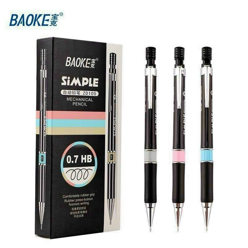 Bút Chì Bấm Vỏ Kim Loại Bake Ngòi 0.7