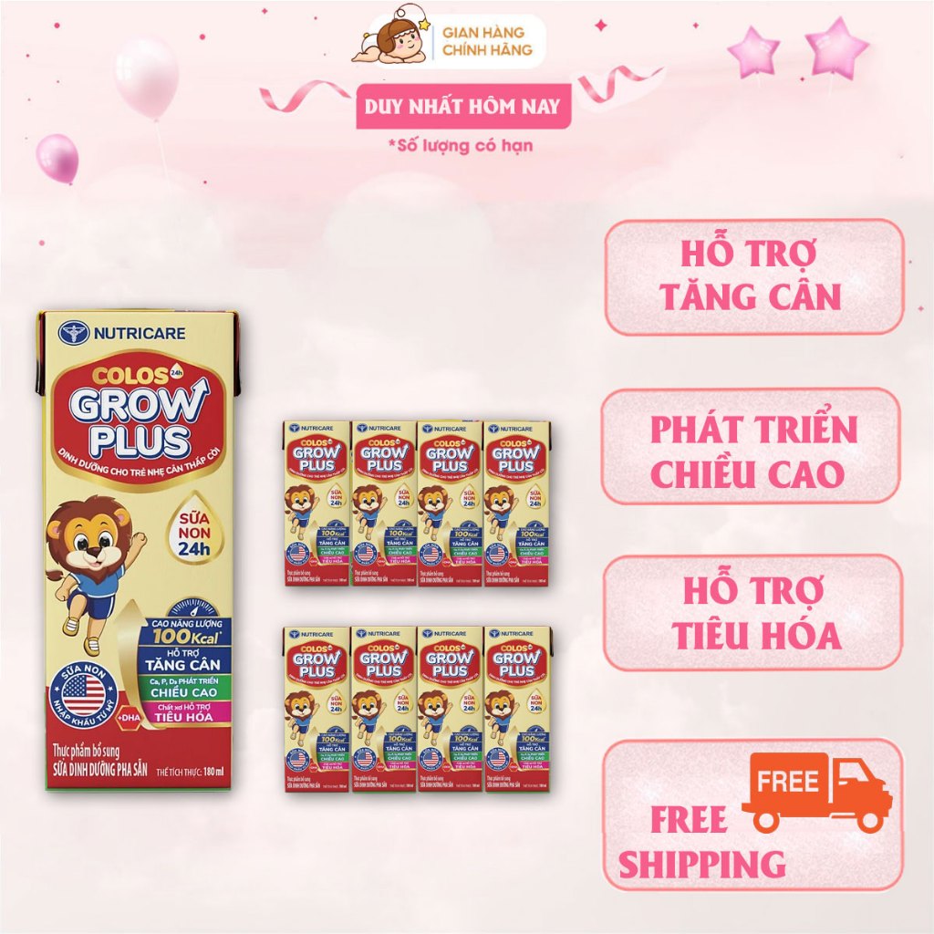 Sữa nước pha sẵn Nutricare Colos 24h Grow Plus phát triển toàn diện ...