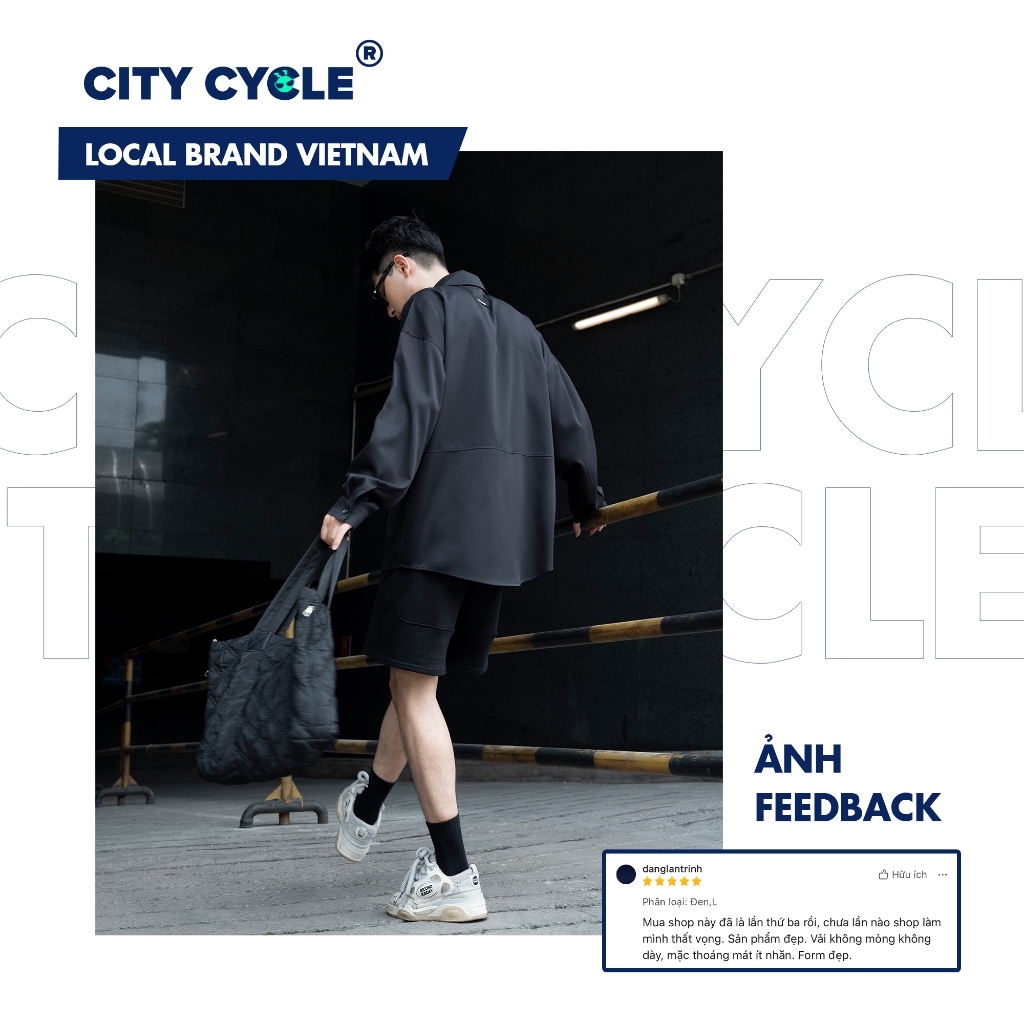 Áo Sơ Mi Freedom Local Brand Chính Hãng City Cycle chất liệu kaki cao cấp form rộng oversize unisex