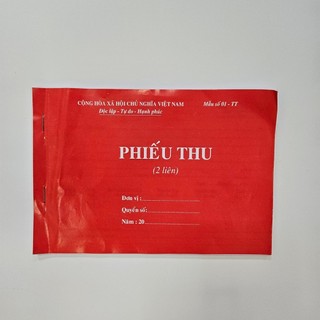 Phiếu Thu, Phiếu Chi 2 liên giấy đẹp,in rõ nét , màu sắc sặc sỡ