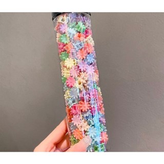 Set 100 kẹp nhí mini phụ kiện tóc màu sắc dễ thương cho nữ phong cách Hàn Quốc