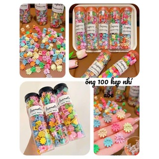 Set 100 kẹp nhí mini phụ kiện tóc màu sắc dễ thương cho nữ phong cách Hàn Quốc