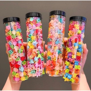 Set 100 kẹp nhí mini phụ kiện tóc màu sắc dễ thương cho nữ phong cách Hàn Quốc