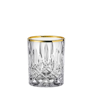 [Hàng Thanh Lý XỈN MẠ VÀNG] Bộ 2 ly pha lê whisky Nachtmann Noblesse viền màu vàng