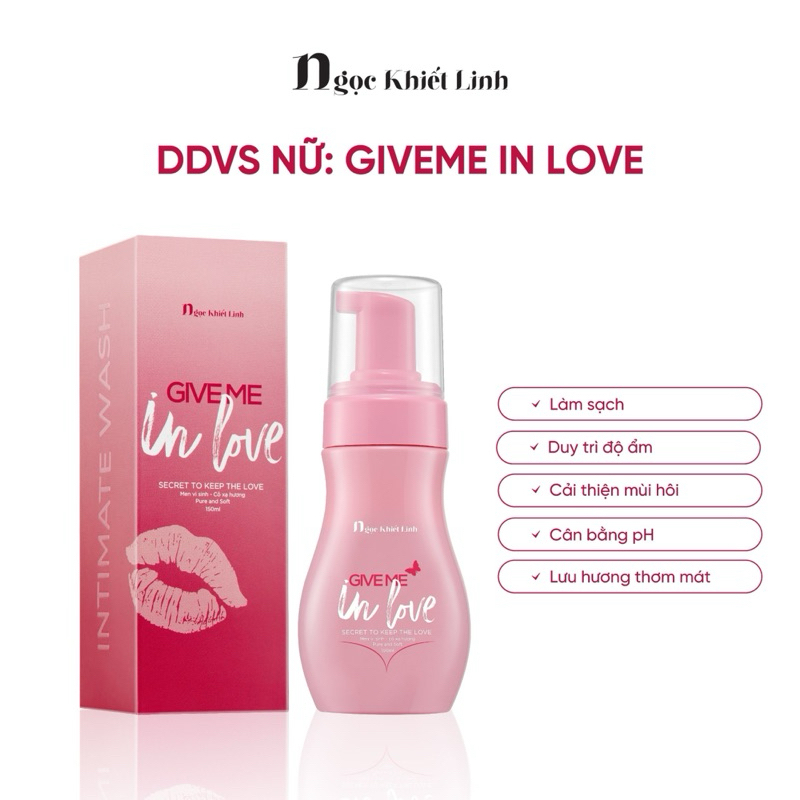 Dung Dịch Vệ Sinh Phụ Nữ Give Me In Love 150ml Tặng DDVS NAM GIỚI 10ml ...