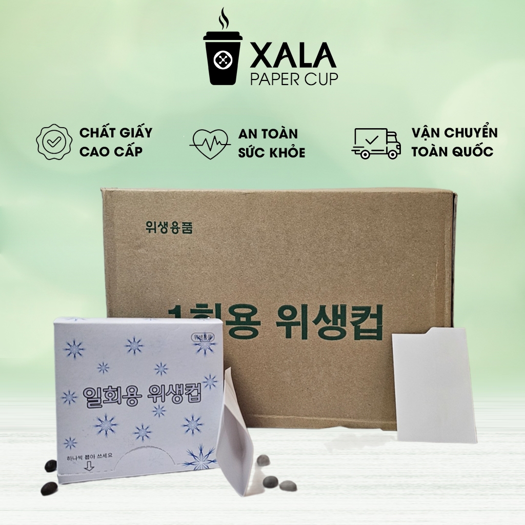 1 thùng 4000 túi giấy uống nước 90ml dùng 1 lần trong nhà xưởng, phòng sạch